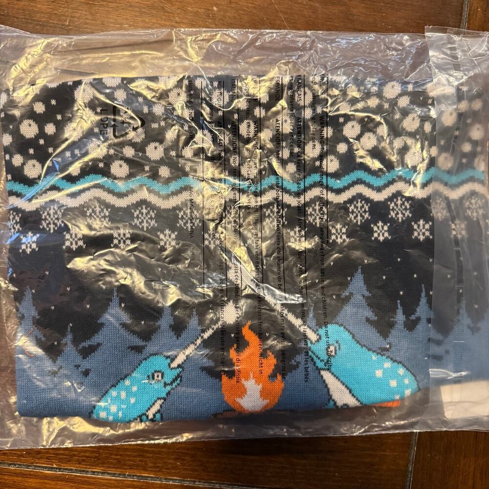 Narwhal Dog Christmas Sweater Size L